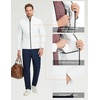 image:imageM MAELREG Mens Quilted Puffer Golf Jacket  Insulated Winter Outerwear Stand Collar Full Zip 5 Pockets amp 4Way StretchWhite