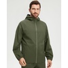image:imageM MAELREG Mens Rain Jacket Waterproof with Hood Lightweight Soft Shell Windbreaker Rain Coat for Golf Cycling HikingArmy Green