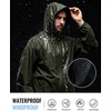 image:imageM MAELREG Mens Rain Jacket Waterproof with Hood Lightweight Soft Shell Windbreaker Rain Coat for Golf Cycling HikingArmy Green
