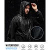 image:imageM MAELREG Mens Rain Jacket Waterproof with Hood Lightweight Soft Shell Windbreaker Rain Coat for Golf Cycling HikingBlack