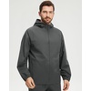 image:imageM MAELREG Mens Rain Jacket Waterproof with Hood Lightweight Soft Shell Windbreaker Rain Coat for Golf Cycling HikingDark Grey