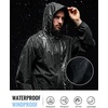 image:imageM MAELREG Mens Rain Jacket Waterproof with Hood Lightweight Soft Shell Windbreaker Rain Coat for Golf Cycling HikingDark Grey