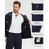 image:imageM MAELREG Mens Rain Jacket Waterproof with Hood Lightweight Soft Shell Windbreaker Rain Coat for Golf Cycling HikingNavy