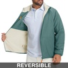 image:imageM MAELREG Mens Reversible Fleece Jacket with 5 Pockets Lightweight Zip Up Golf Jackets Winter Warm Casual Coat WindbreakerBeige