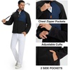 image:imageM MAELREG Mens Reversible Fleece Jacket with 5 Pockets Lightweight Zip Up Golf Jackets Winter Warm Casual Coat WindbreakerBlack