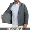 image:imageM MAELREG Mens Reversible Fleece Jacket with 5 Pockets Lightweight Zip Up Golf Jackets Winter Warm Casual Coat WindbreakerDark Grey