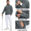 image:imageM MAELREG Mens Reversible Fleece Jacket with 5 Pockets Lightweight Zip Up Golf Jackets Winter Warm Casual Coat WindbreakerDark Grey