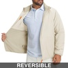 image:imageM MAELREG Mens Reversible Fleece Jacket with 5 Pockets Lightweight Zip Up Golf Jackets Winter Warm Casual Coat WindbreakerKhaki