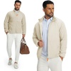 image:imageM MAELREG Mens Reversible Fleece Jacket with 5 Pockets Lightweight Zip Up Golf Jackets Winter Warm Casual Coat WindbreakerKhaki