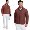 image:imageM MAELREG Mens Reversible Fleece Jacket with 5 Pockets Lightweight Zip Up Golf Jackets Winter Warm Casual Coat WindbreakerMaroon