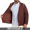image:imageM MAELREG Mens Reversible Fleece Jacket with 5 Pockets Lightweight Zip Up Golf Jackets Winter Warm Casual Coat WindbreakerMaroon