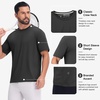 image:imageM MAELREG Mens TShirts Casual Quick Dry Moisture Wicking Athletic Workout Shirts for Men Short Sleeve Gym Tee TopsBlack Heather