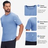 image:imageM MAELREG Mens TShirts Casual Quick Dry Moisture Wicking Athletic Workout Shirts for Men Short Sleeve Gym Tee TopsBlue Heather