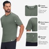 image:imageM MAELREG Mens TShirts Casual Quick Dry Moisture Wicking Athletic Workout Shirts for Men Short Sleeve Gym Tee TopsCeladon Green Heather Htr