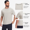image:imageM MAELREG Mens TShirts Casual Quick Dry Moisture Wicking Athletic Workout Shirts for Men Short Sleeve Gym Tee TopsLight Khaki Heather