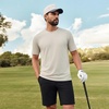 image:imageM MAELREG Mens TShirts Casual Quick Dry Moisture Wicking Athletic Workout Shirts for Men Short Sleeve Gym Tee TopsLight Khaki Heather