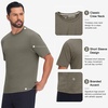 image:imageM MAELREG Mens TShirts Casual Quick Dry Moisture Wicking Athletic Workout Shirts for Men Short Sleeve Gym Tee TopsTaupe Heather