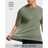 image:imageM MAELREG Mens TShirts Quick Dry Moisture Wicking Athletic Workout Roma Knit Shirts for Men Short Sleeve Slim Fit Basic TopGreen Grey