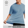 image:imageM MAELREG Mens TShirts Quick Dry Moisture Wicking Athletic Workout Roma Knit Shirts for Men Short Sleeve Slim Fit Basic TopLight Blue