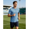 image:imageM MAELREG Mens TShirts Quick Dry Moisture Wicking Athletic Workout Roma Knit Shirts for Men Short Sleeve Slim Fit Basic TopLight Blue