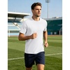 image:imageM MAELREG Mens TShirts Quick Dry Moisture Wicking Athletic Workout Roma Knit Shirts for Men Short Sleeve Slim Fit Basic TopWhite