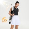 image:imageM MAELREG Polo Shirts for Women V Neck Sports Tennis Sleeveless Shirts Ribbed Collared Lightweight Athletic Womens Golf ShirtBlack