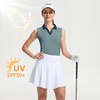 image:imageM MAELREG Polo Shirts for Women V Neck Sports Tennis Sleeveless Shirts Ribbed Collared Lightweight Athletic Womens Golf ShirtDusty Blue