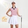 image:imageM MAELREG Polo Shirts for Women V Neck Sports Tennis Sleeveless Shirts Ribbed Collared Lightweight Athletic Womens Golf ShirtLavender