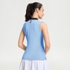 image:imageM MAELREG Polo Shirts for Women V Neck Sports Tennis Sleeveless Shirts Ribbed Collared Lightweight Athletic Womens Golf ShirtLight Blue