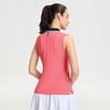 image:imageM MAELREG Polo Shirts for Women V Neck Sports Tennis Sleeveless Shirts Ribbed Collared Lightweight Athletic Womens Golf ShirtPink