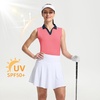 image:imageM MAELREG Polo Shirts for Women V Neck Sports Tennis Sleeveless Shirts Ribbed Collared Lightweight Athletic Womens Golf ShirtPink