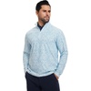 image:imageM MAELREG Quarter Zip Golf Pullover Men Dry Fit Long Sleeve Performance Wicking 14 Zip Full Print Pullover Mens SweatshirtBlue Artichoke