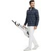 image:imageM MAELREG Quarter Zip Golf Pullover Men Dry Fit Long Sleeve Performance Wicking 14 Zip Full Print Pullover Mens SweatshirtBlueBlack Houndstooth