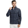 image:imageM MAELREG Quarter Zip Golf Pullover Men Dry Fit Long Sleeve Performance Wicking 14 Zip Full Print Pullover Mens SweatshirtBlueBlack Houndstooth