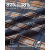 image:imageM MAELREG Quarter Zip Golf Pullover Men Dry Fit Long Sleeve Performance Wicking 14 Zip Full Print Pullover Mens SweatshirtBlueWhiteYellow Plaid