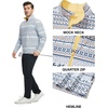 image:imageM MAELREG Quarter Zip Golf Pullover Men Dry Fit Long Sleeve Performance Wicking 14 Zip Full Print Pullover Mens SweatshirtChristmas Snowflake