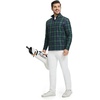 image:imageM MAELREG Quarter Zip Golf Pullover Men Dry Fit Long Sleeve Performance Wicking 14 Zip Full Print Pullover Mens SweatshirtDark Plaid