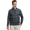 image:imageM MAELREG Quarter Zip Golf Pullover Men Dry Fit Long Sleeve Performance Wicking 14 Zip Full Print Pullover Mens SweatshirtGrey Houndstooth