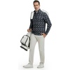 image:imageM MAELREG Quarter Zip Golf Pullover Men Dry Fit Long Sleeve Performance Wicking 14 Zip Full Print Pullover Mens SweatshirtGrey Houndstooth