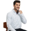 image:imageM MAELREG Quarter Zip Golf Pullover Men Dry Fit Long Sleeve Performance Wicking 14 Zip Full Print Pullover Mens SweatshirtGrey Irregular Shape