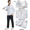 image:imageM MAELREG Quarter Zip Golf Pullover Men Dry Fit Long Sleeve Performance Wicking 14 Zip Full Print Pullover Mens SweatshirtGrey Splatter