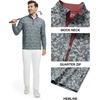 image:imageM MAELREG Quarter Zip Golf Pullover Men Dry Fit Long Sleeve Performance Wicking 14 Zip Full Print Pullover Mens SweatshirtGreyWine Camo