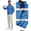 image:imageM MAELREG Quarter Zip Golf Pullover Men Dry Fit Long Sleeve Performance Wicking 14 Zip Full Print Pullover Mens SweatshirtLine Animal