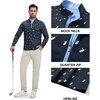 image:imageM MAELREG Quarter Zip Golf Pullover Men Dry Fit Long Sleeve Performance Wicking 14 Zip Full Print Pullover Mens SweatshirtOcean Yacht