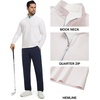 image:imageM MAELREG Quarter Zip Golf Pullover Men Dry Fit Long Sleeve Performance Wicking 14 Zip Full Print Pullover Mens SweatshirtOrange Line