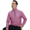 image:imageM MAELREG Quarter Zip Golf Pullover Men Dry Fit Long Sleeve Performance Wicking 14 Zip Full Print Pullover Mens SweatshirtRed Navy Flower