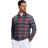 image:imageM MAELREG Quarter Zip Golf Pullover Men Dry Fit Long Sleeve Performance Wicking 14 Zip Full Print Pullover Mens SweatshirtRedBlack Check
