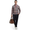 image:imageM MAELREG Quarter Zip Golf Pullover Men Dry Fit Long Sleeve Performance Wicking 14 Zip Full Print Pullover Mens SweatshirtRedBlackWhite Plaid
