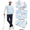 image:imageM MAELREG Quarter Zip Golf Pullover Men Dry Fit Long Sleeve Performance Wicking 14 Zip Full Print Pullover Mens SweatshirtSky Blue Camo