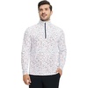 image:imageM MAELREG Quarter Zip Golf Pullover Men Dry Fit Long Sleeve Performance Wicking 14 Zip Full Print Pullover Mens SweatshirtWhite Polka Dots